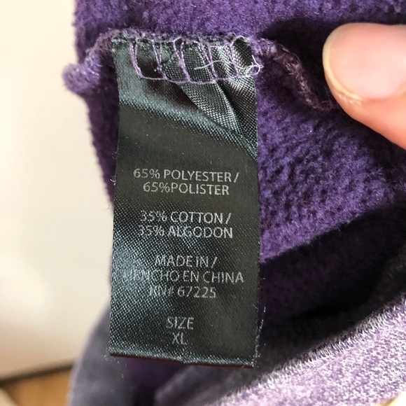 Ocean Current Purple Hooded Sweatshirt XL - Picture 7 of 9